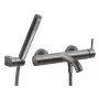 FERRO BCK11GM Bateria wannowa ścienna z zestawem prysznicowym, kolor gun metal