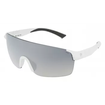 FILA MAN SF9380996VCX Okulary przeciwsłoneczne prostokątne - czarna oprawka, soczewki w kolorze dymnego szarości, ochrona UV400