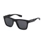 FILA SF9416-510U28 Męskie okulary przeciwsłoneczne prostokątne - oprawka czarno-szara - szare soczewki poliwęglanowe - ochrona UV400