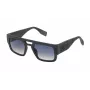 FILA SFI085500968 Męskie okulary przeciwsłoneczne prostokątne - czarna oprawka, szare szkła 50/23/145 mm