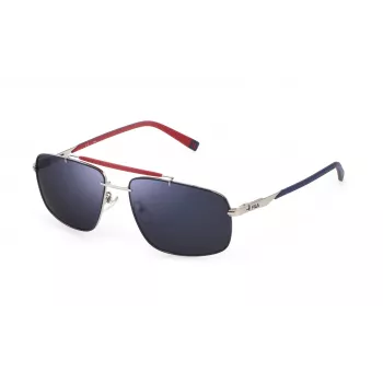 FILA SFI210V60E70B Męskie prostokątne okulary przeciwsłoneczne Havana z brązowymi soczewkami poliwęglanowymi 60/16/145 mm