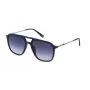 FILA SFI215-560821 Męskie okulary przeciwsłoneczne prostokątne - czarna oprawka, szare soczewki, ochrona UV400