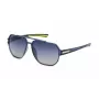 FILA SFI301-606G5P Okulary przeciwsłoneczne męskie polaryzacyjne, błyszcząca czarna oprawka, soczewki w kolorze dymnego szarego, 60/14/140 mm