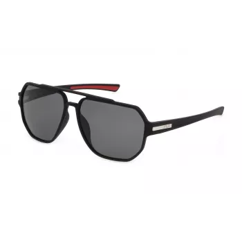 FILA SFI301-60U28P Okulary przeciwsłoneczne polaryzacyjne męskie, czarno-szare, 60/14/140 mm