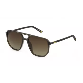 FILA SFI312-57Z51P Okulary przeciwsłoneczne polaryzacyjne męskie - czarna oprawka, szare szkła, 57mm