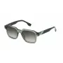 FILA SFI458-5206W5 Okulary przeciwsłoneczne unisex - czarna oprawka acetatowa, szare soczewki poliwęglanowe, ochrona UV400, szerokość soczewki 52 mm