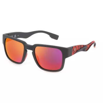 FILA SFI463-53I41P Okulary przeciwsłoneczne męskie z polaryzacją - Oprawka acetatowa czarno-szara - 53/21/145 mm