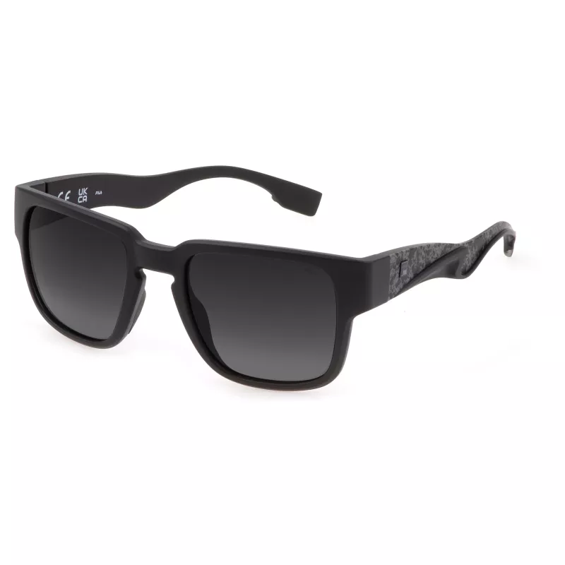 FILA SFI463-53U28P Okulary przeciwsłoneczne polaryzacyjne dla mężczyzn - czarna oprawka, szare szkła 53/21/145 mm