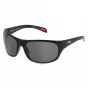 FILA SFI514-64U28P Okulary przeciwsłoneczne męskie z polaryzacją, czarna oprawka, szare szkła, 64/17/130 mm