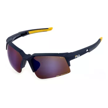 FILA SFI515-67U43B Okulary przeciwsłoneczne unisex - Sportowa oprawka prostokątna, ochrona UV400, soczewka 67mm