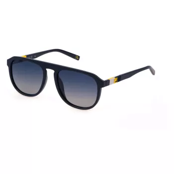 FILA SFI528-563GUP Unisex Okulary Przeciwsłoneczne Prostokątne - Czarna Oprawka Szare Soczewki Gradient 56/19/145 mm