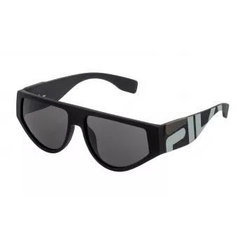 FILA Unisex Okulary Przeciwsłoneczne SF9364570U28 - Czarna Oprawka, Szare Szkła, 57mm