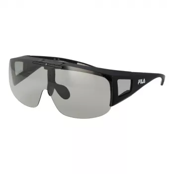 FILA Unisex Okulary Przeciwsłoneczne SFI126-99U28F Shield Style Czarna Oprawka Soczewki Dymne UV400