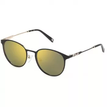 Okulary przeciwsłoneczne FILA Unisex SFI217-52301G Kwadratowa czarna oprawka szare szkło 55mm