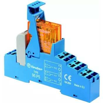 Finder FIN 48.P5.8 230V - Przekaźnik sprzęgający - Push-In 2 styki przełączne 230 V AC