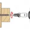 Fischer 558881 FAFS Śruba regulacyjna 5 mm x 100 mm profil T stal ocynkowana Torx T25 łeb stożkowy (100 szt.)