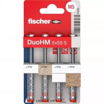 Fischer DuoHM 5x55 S PH TX Zestaw kołków do ścian pustych, 4 sztuki 572915