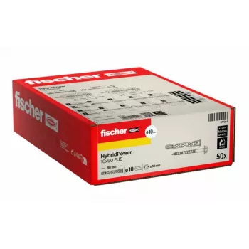 FISCHER HybridPower 10x90 Kotwa 50 sztuk Klucz ognioodporny
