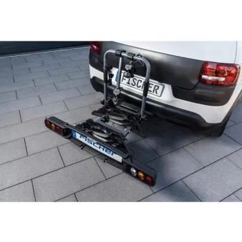Fischer ProlineEvo 2 Bagażnik Rowerowy na Hak do 2 Rowerów, 60 kg, Składany, Oświetlenie LED