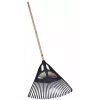 Fiskars Solid Grabie do liści, 52 cm szeroka głowica polipropylenowa, 175 cm aluminiowy trzonek, 25 elastycznych zębów, czarno-pomarańczowe