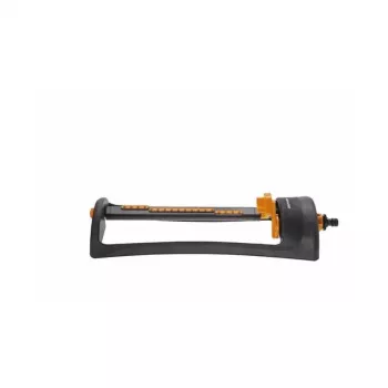 Fiskars Zraszacz wodny 1023662 Zraszacz oscylacyjny, pokrycie 200 m², czarny/pomarańczowy