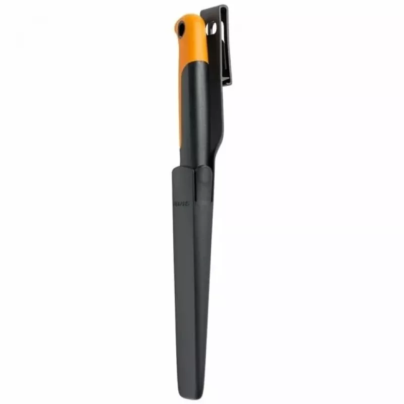 Fiskars X-series K82 Nóż do Zbiorów, Ostrze ze Stali Nierdzewnej, Rękojeść SoftGrip, 15 cm, Czarny/Pomarańczowy