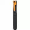 Fiskars X-series K82 Nóż do Zbiorów, Ostrze ze Stali Nierdzewnej, Rękojeść SoftGrip, 15 cm, Czarny/Pomarańczowy