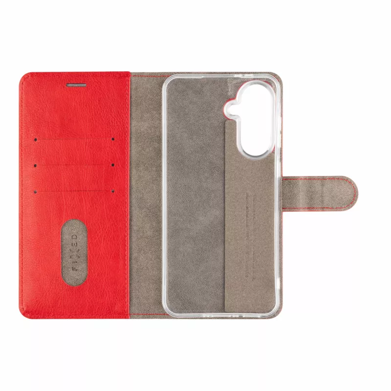 Fixed Opus Book Case do Samsung Galaxy A37 5G, skóra syntetyczna, czerwony