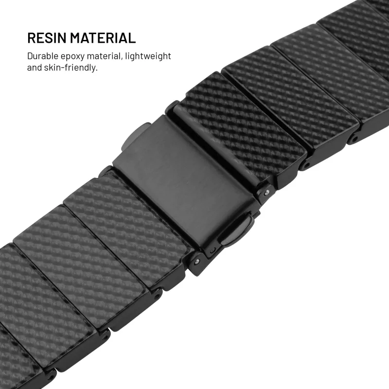 FIXED Resin Strap pro do Apple Watch 44/45/46/49, Carbon Black