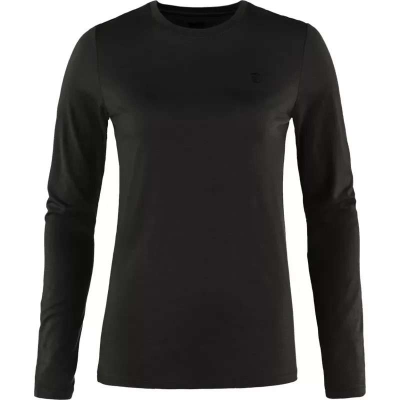 Fjällräven Abisko Wool LS Women's Base Layer Shirt Black