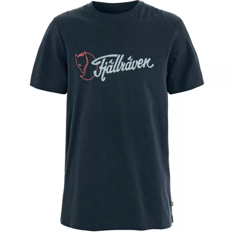 Fjällräven Men's T-Shirt Archive Logo Dark Navy