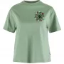 Fjällräven Koszulka damska Fjällblomster Logo Misty Green