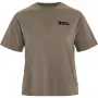 Fjällräven T-shirt damski Forest Walk Suede Brown rozmiar S