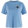 Fjällräven Women's T-Shirt Ultramarine - Organic Cotton, Regular Fit, Short Sleeve, Round Neck, Fjällblomster Logo