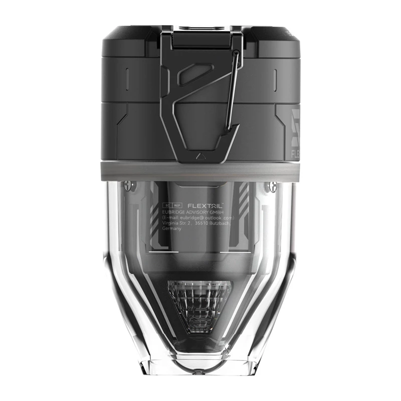 Flextail Max Pump 3 Pompka powietrza przenośna (czarna) – 300 L/min, 500 lumenów LED, IPX4, USB-C