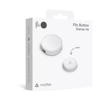 FLIC Button Zestaw startowy - System automatyki domowej z Hub LR i 2 przyciskami Flic 2