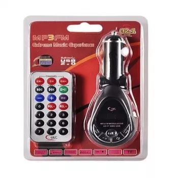Nadajnik FM CMP05 z pilotem, gniazdem USB, MicroUSB, slotem SD/TF, 87.5-108 MHz, 12V/24V, czarny