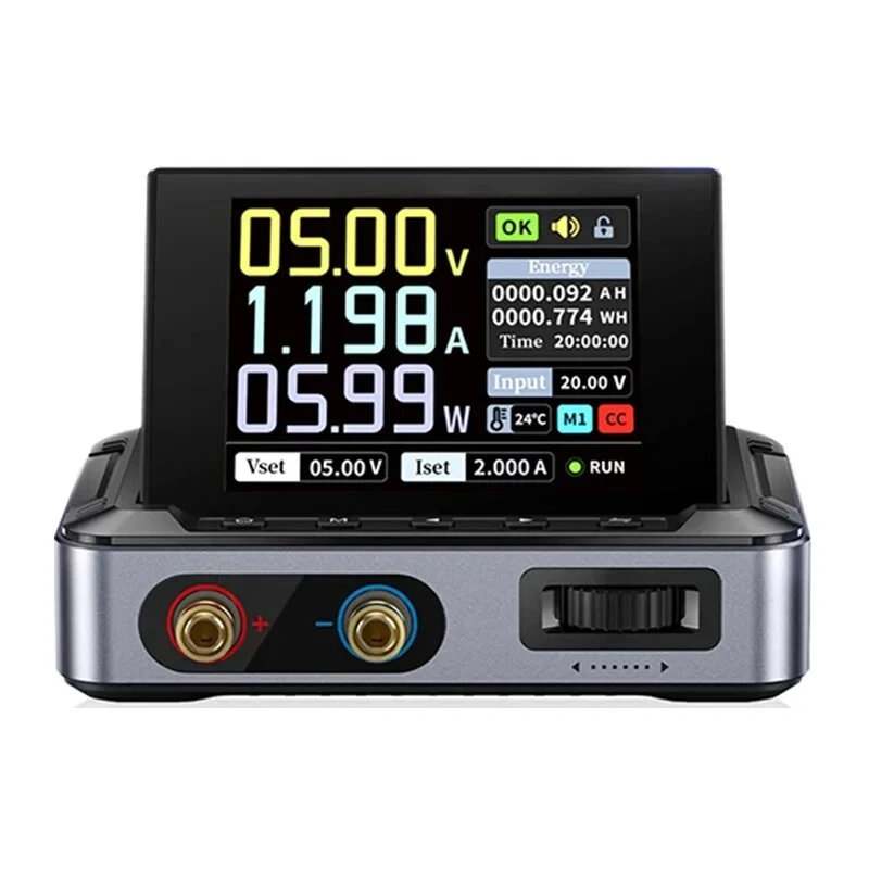 FNIRSI DPS150 PD Regulowany zasilacz DC 150W 0-28V 0-5A USB-C PD i DC Wejście Wyświetlacz TFT