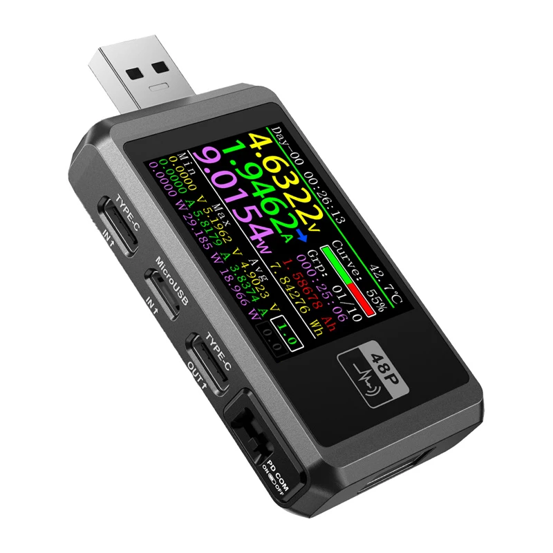 FNIRSI FNB48P USB Port Tester Czarny