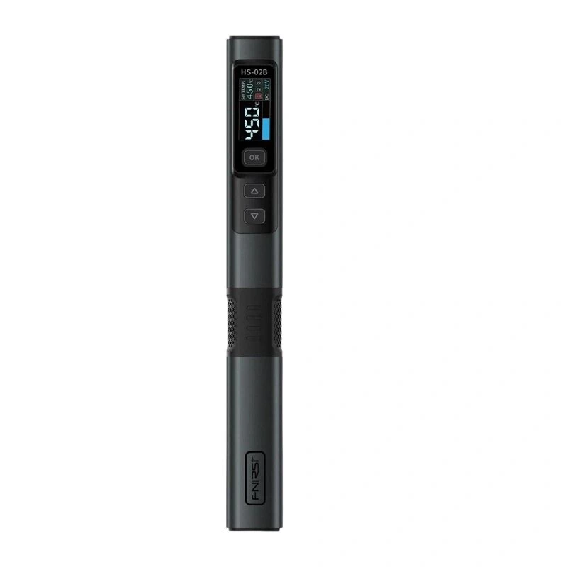FNIRSI HS-02B Plus Tool Box 100W USB-C PD Lutownica z wyświetlaczem OLED 0.87 inch, 80-420°C, nagrzewanie w 6s, korpus ze stopu aluminium, regulowany tryb uśpienia/wyłączania, aktualizowalne oprogramowanie