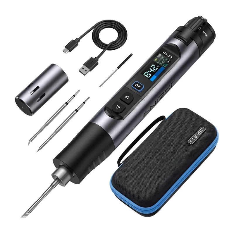FNIRSI HS-03 Plus USB-C Lutownica 65W z wyświetlaczem OLED