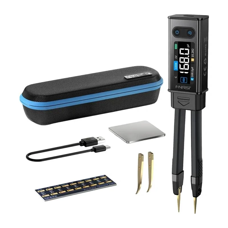 FNIRSI LCR-ST2 Wysokoprecyzyjny miernik LCR | Częstotliwość testowa 100kHz, wyświetlacz TFT 2,8 cala, USB-C
