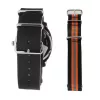 Zegarek męski Folli Follie Donatella WT14T0015DG 40mm Koperta ze stali nierdzewnej Czarny pasek skórzany Kwarcowy Analogowy