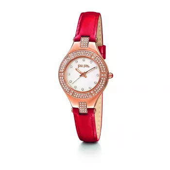 Folli Follie Donatella Damski Zegarek Kwarcowy Analogowy WF14B003SSS 28mm Stal Nierdzewna Srebrny