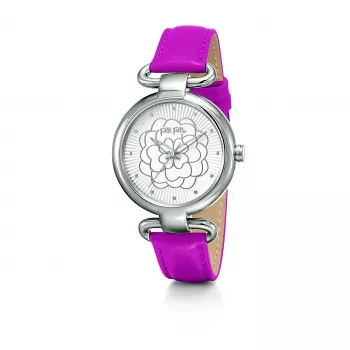 Folli Follie Donatella Damski Zegarek Kwarcowy Analogowy WF15T030SPW 30mm Srebrna Stal Szlachetna