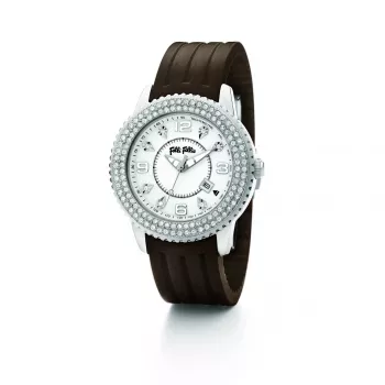 Zegarek damski Folli Follie Donatella WF5T003ZTW 30mm różowe złoto stal nierdzewna biała skóra