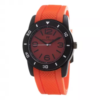 Folli Follie Donatella Zegarek Damski Kwarcowy WT13K002ZPR 38mm Koperta ze Stali Szlachetnej w Kolorze Różowego Złota, Różowy Skórzany Pasek