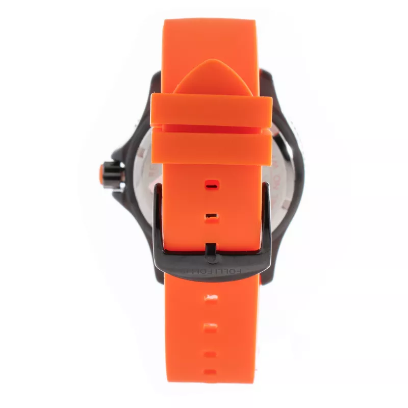 Folli Follie Dynamic Męski Zegarek Kwarcowy Analogowy 40mm Koperta ze Stali Nierdzewnej Czarna Tarcza Pasek Skórzany