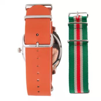 FOLLI FOLLIE Dynamic Męski Zegarek Kwarcowy WT14T0015DNA 40mm Srebrna Stal Nierdzewna Czarna Skóra