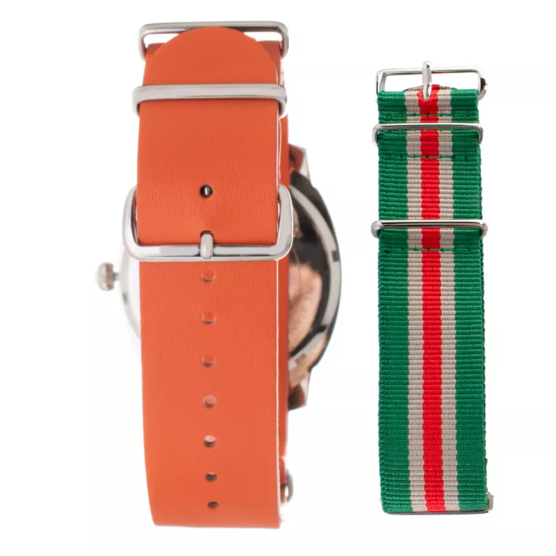 FOLLI FOLLIE Dynamic Męski Zegarek Kwarcowy WT14T0015DNA 40mm Srebrna Stal Nierdzewna Czarna Skóra